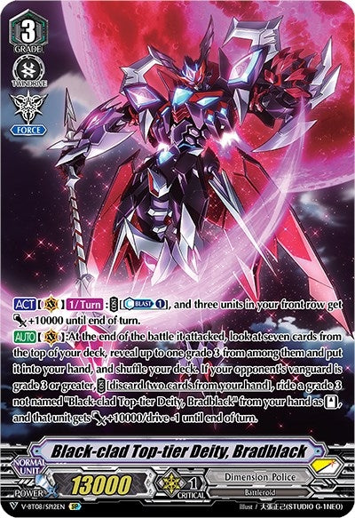 Image for Black-clad Top-tier Deity, Bradblack (SP) (V-BT08: Silverdust Blaze) (V-BT08/SP12EN SP) - Cardfight Vanguard