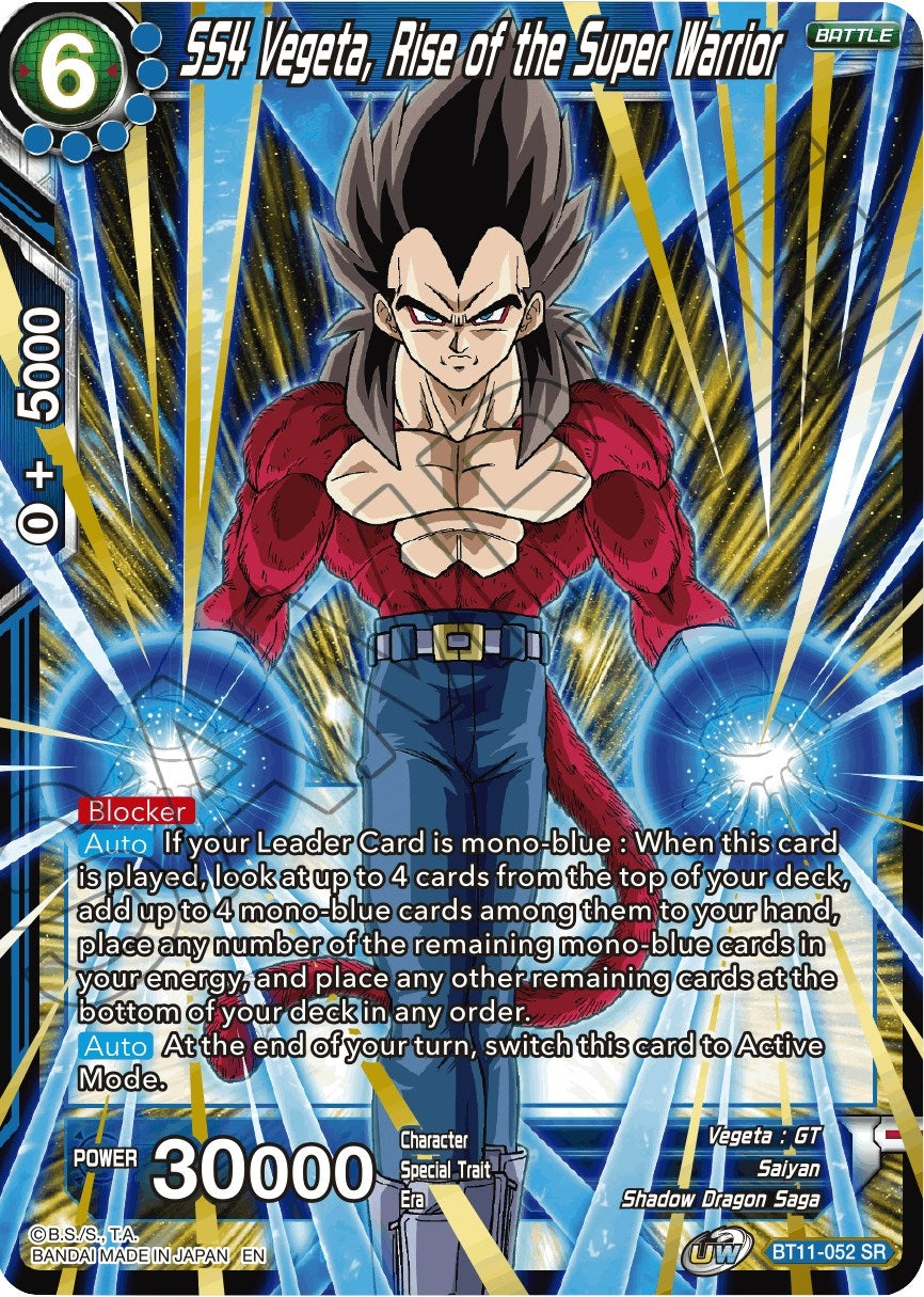 Image for SS4 Vegeta, Rise of the Super Warrior (Vermilion Bloodline) (BT11-052) - Dragon Ball Super: Masters