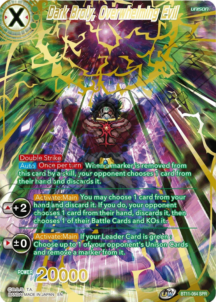 Image for Dark Broly, Overwhelming Evil (SPR) (Vermilion Bloodline) (BT11-064) - Dragon Ball Super: Masters