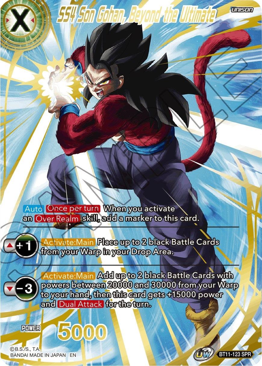 Image for SS4 Son Gohan, Beyond the Ultimate (SPR) (Vermilion Bloodline) (BT11-123) - Dragon Ball Super: Masters
