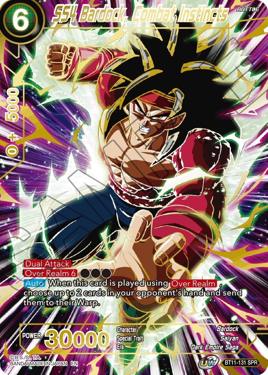 Image for SS4 Bardock, Combat Instincts (SPR) (Vermilion Bloodline) (BT11-131) - Dragon Ball Super: Masters