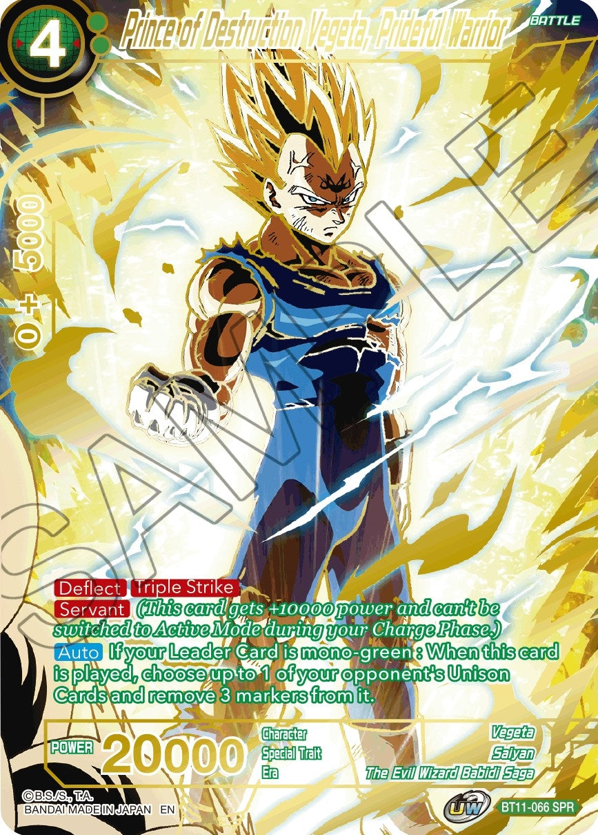 Image for Prince of Destruction Vegeta, Prideful Warrior (SPR) (Vermilion Bloodline) (BT11-066) - Dragon Ball Super: Masters