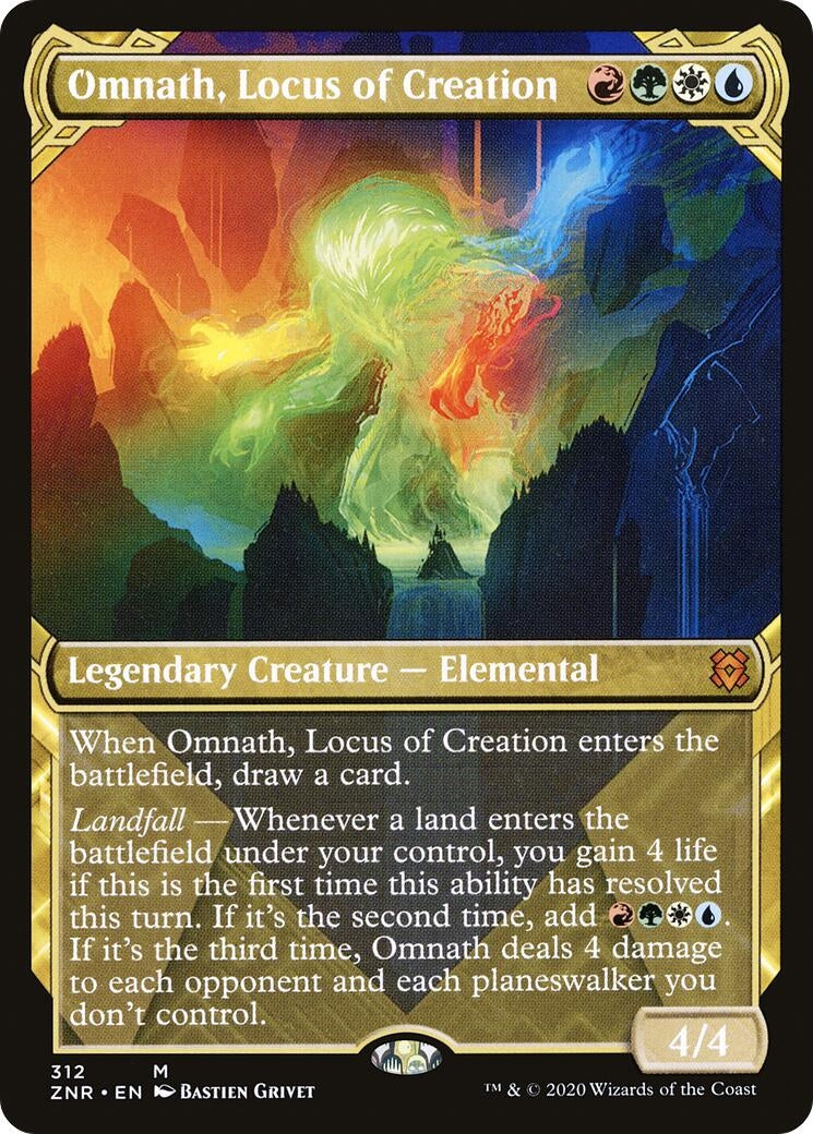 Image for Omnath, Locus of Creation (Showcase) (Zendikar Rising) (312) - Magic: The Gathering