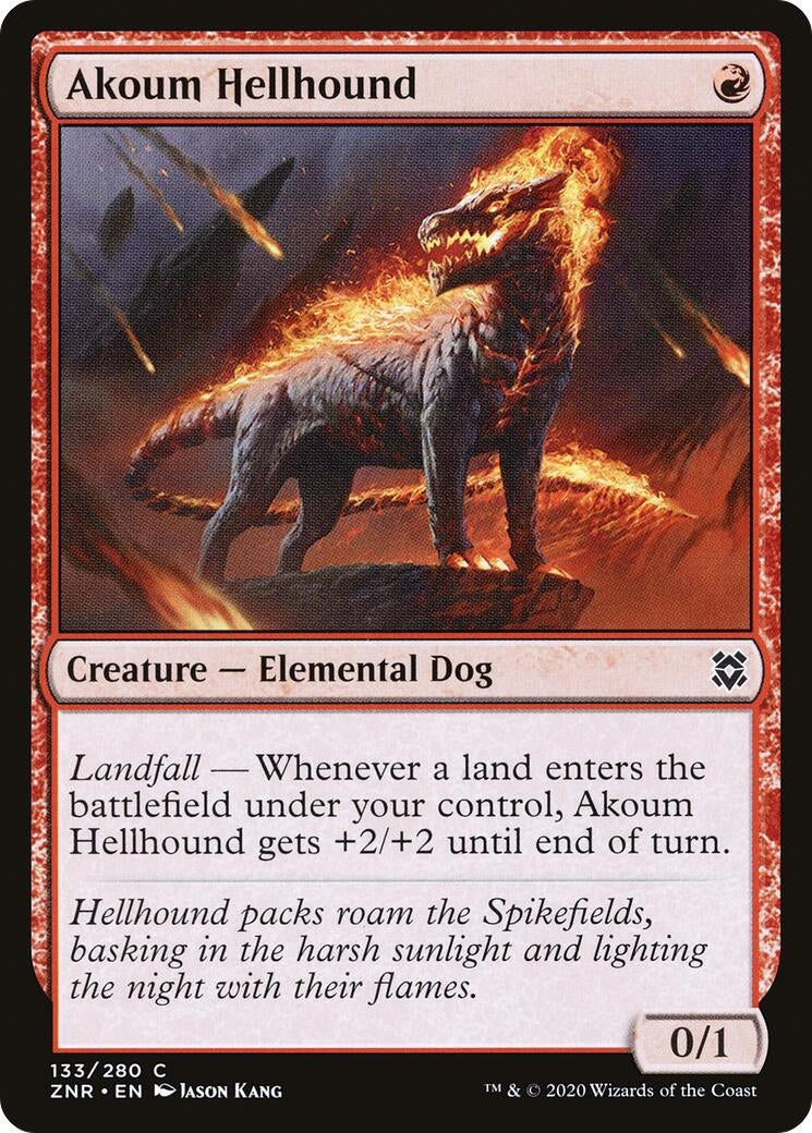 Image for Akoum Hellhound (Zendikar Rising) (133) - Magic: The Gathering