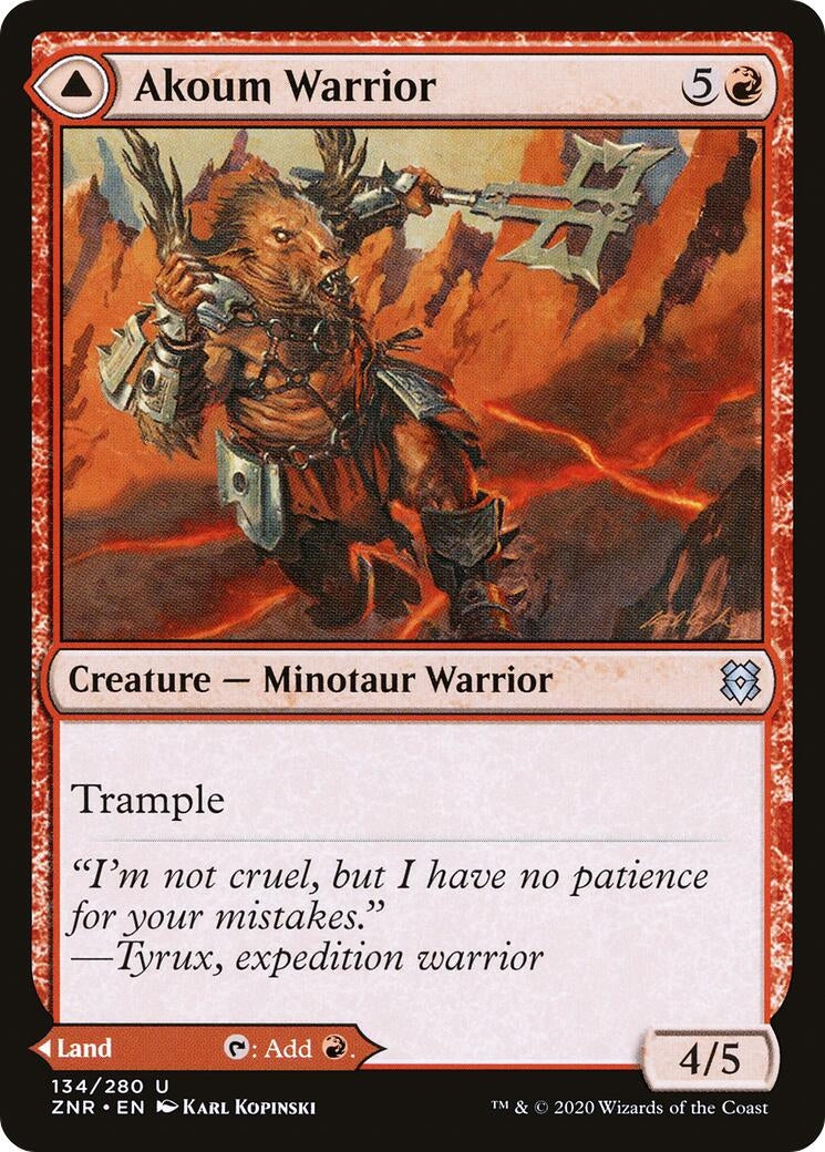 Image for Akoum Warrior (Zendikar Rising) (134) - Magic: The Gathering