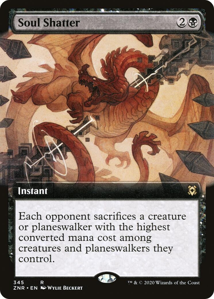 Image for Soul Shatter (Extended Art) (Zendikar Rising) (345) - Magic: The Gathering