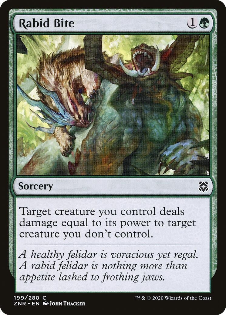 Image for Rabid Bite (Zendikar Rising) (199) - Magic: The Gathering