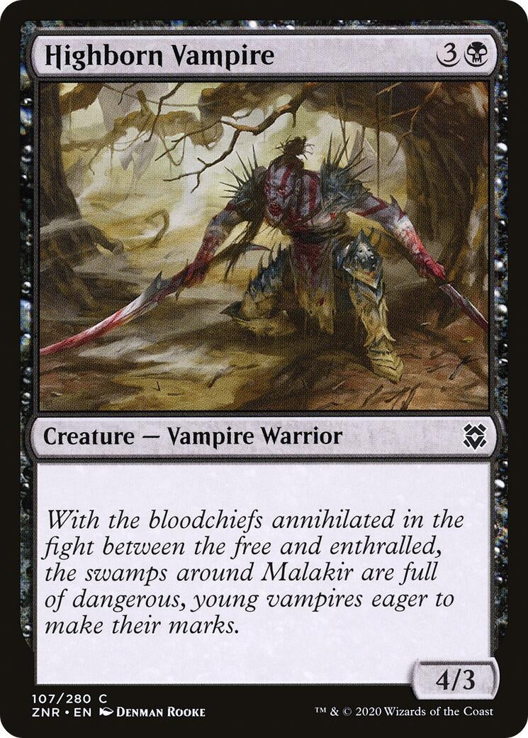 Image for Highborn Vampire (Zendikar Rising) (107) - Magic: The Gathering