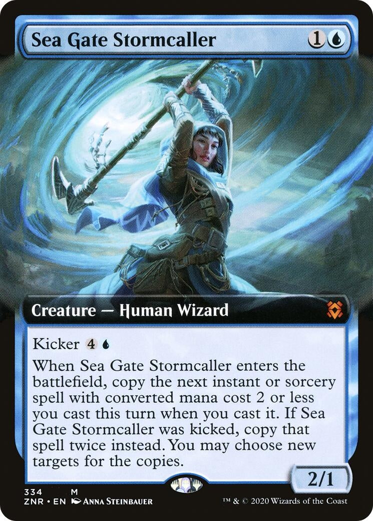 Image for Sea Gate Stormcaller (Extended Art) (Zendikar Rising) (334) - Magic: The Gathering