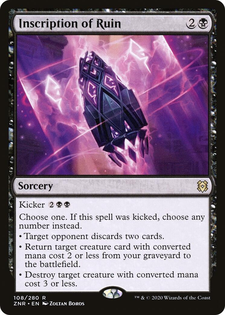 Image for Inscription of Ruin (Zendikar Rising) (108) - Magic: The Gathering