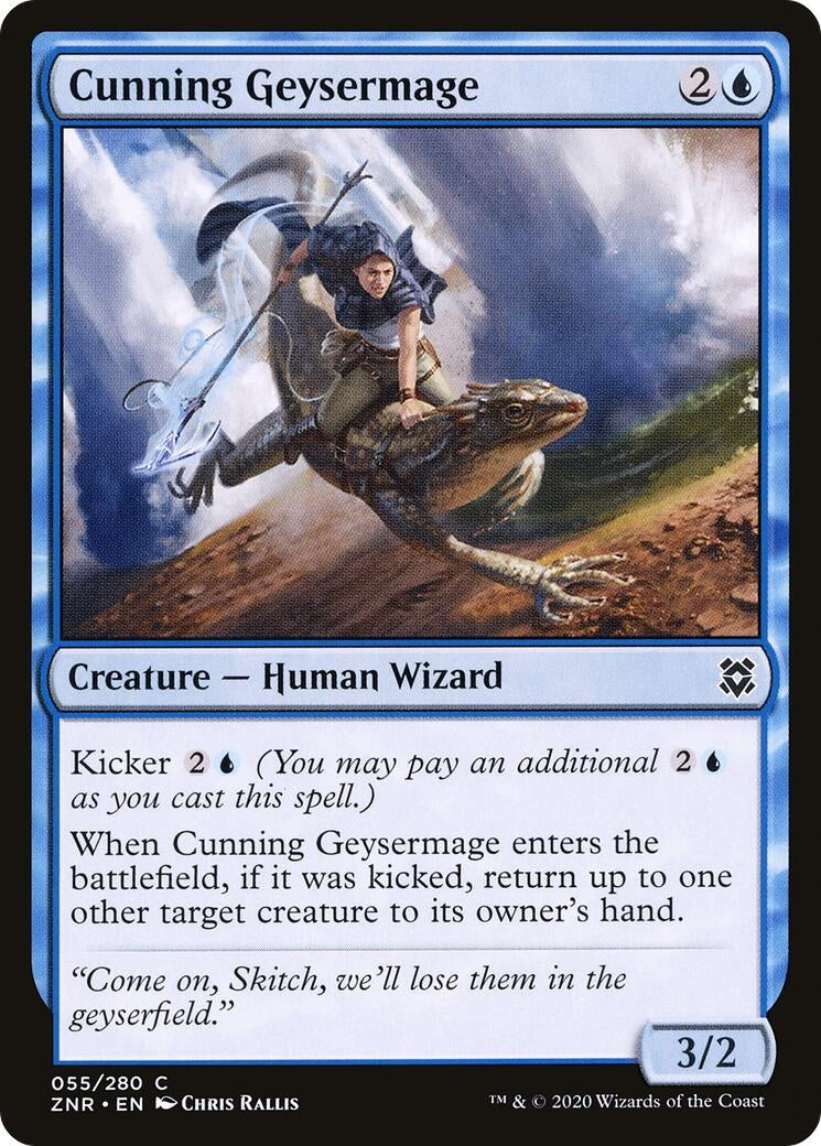 Image for Cunning Geysermage (Zendikar Rising) (55) - Magic: The Gathering