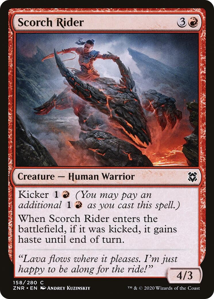Image for Scorch Rider (Zendikar Rising) (158) - Magic: The Gathering