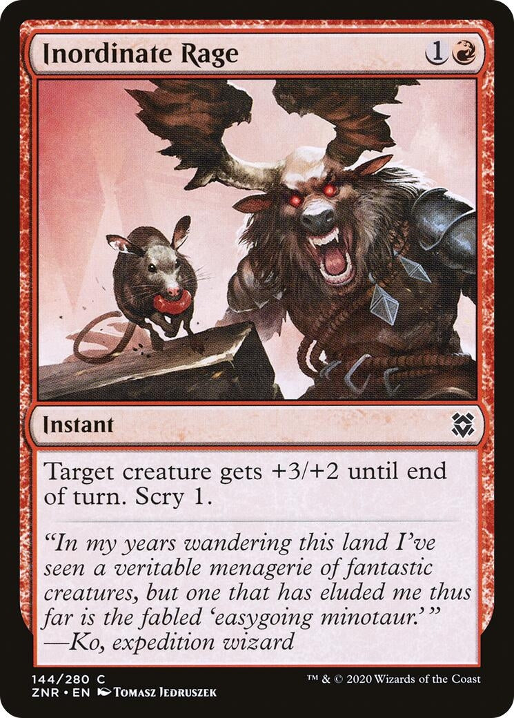 Image for Inordinate Rage (Zendikar Rising) (144) - Magic: The Gathering