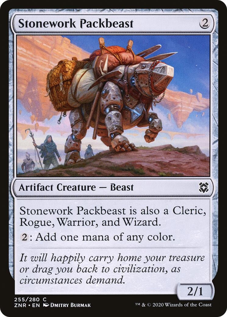 Image for Stonework Packbeast (Zendikar Rising) (255) - Magic: The Gathering