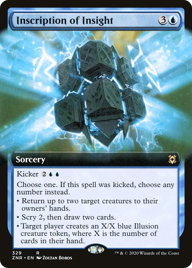 Image for Inscription of Insight (Extended Art) (Zendikar Rising) (329) - Magic: The Gathering