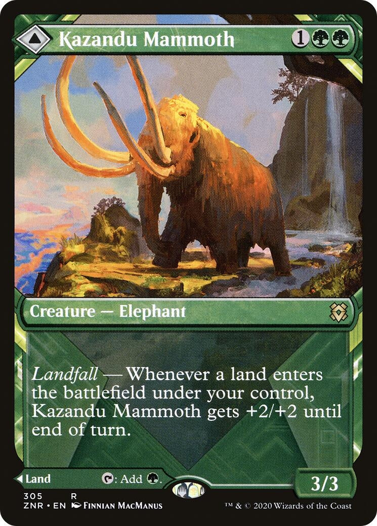 Image for Kazandu Mammoth (Showcase) (Zendikar Rising) (305) - Magic: The Gathering