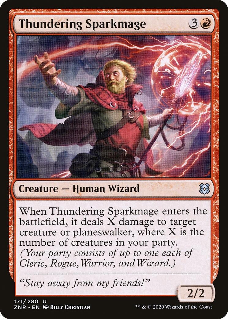 Image for Thundering Sparkmage (Zendikar Rising) (171) - Magic: The Gathering
