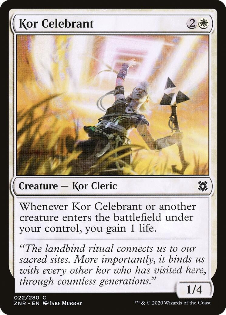 Image for Kor Celebrant (Zendikar Rising) (22) - Magic: The Gathering