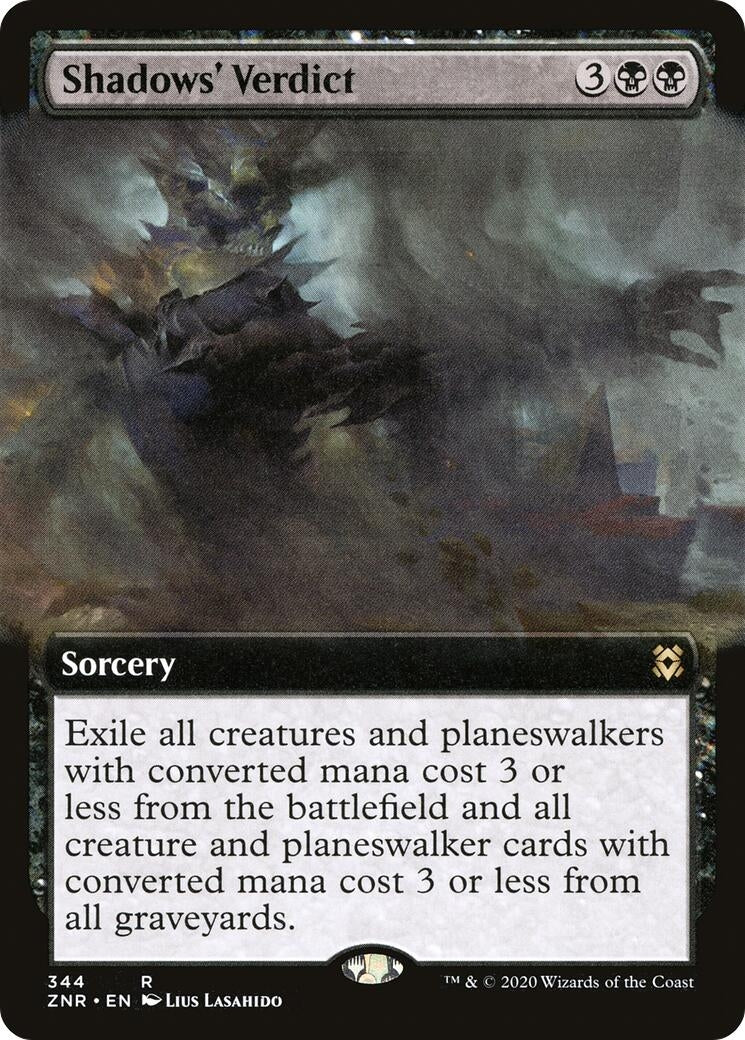 Image for Shadows' Verdict (Extended Art) (Zendikar Rising) (344) - Magic: The Gathering