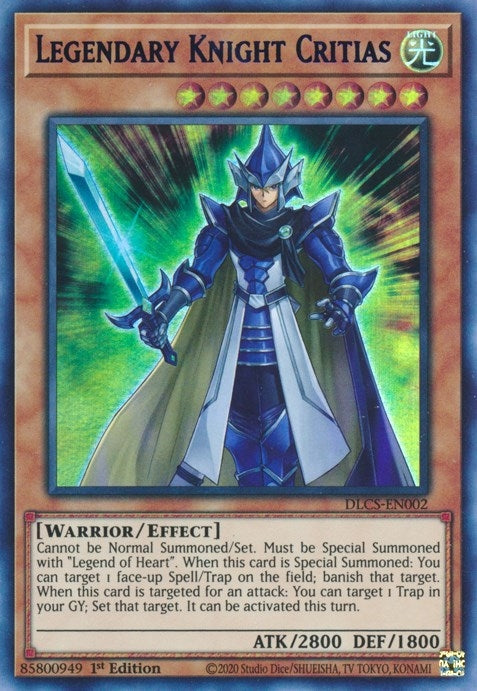 Image for Legendary Knight Critias (Green) (Dragons of Legend: The Complete Series) (DLCS-EN002) - YuGiOh