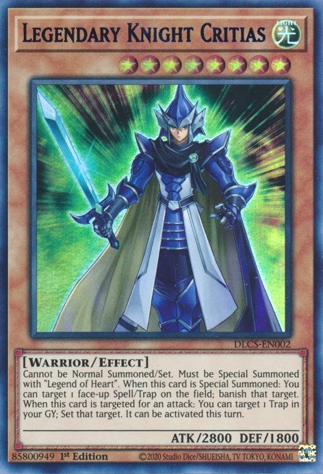 Image for Legendary Knight Critias (Purple) (Dragons of Legend: The Complete Series) (DLCS-EN002) - YuGiOh