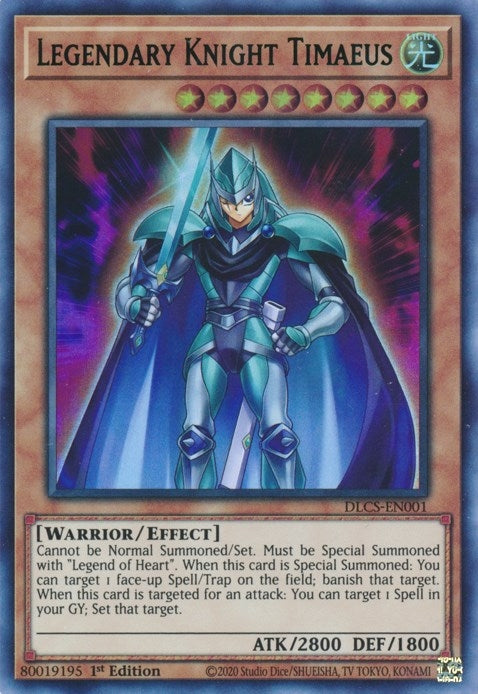 Image for Legendary Knight Timaeus (Green) (Dragons of Legend: The Complete Series) (DLCS-EN001) - YuGiOh