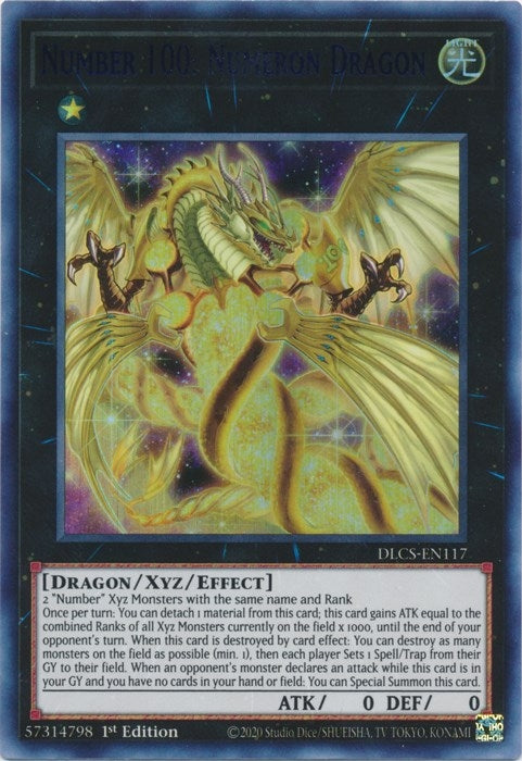 Image for Number 100: Numeron Dragon (Blue) (Dragons of Legend: The Complete Series) (DLCS-EN117) - YuGiOh