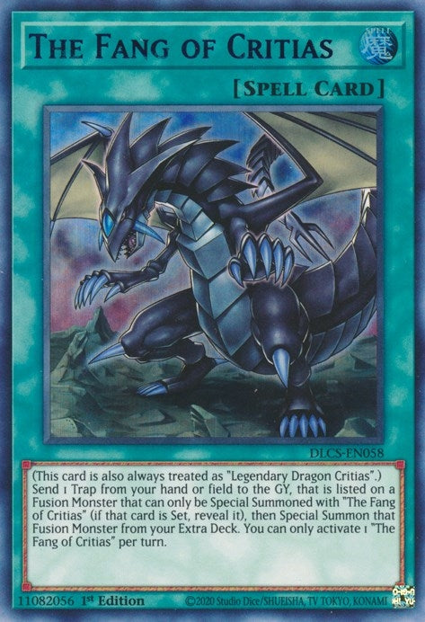 Image for The Fang of Critias (Blue) (Dragons of Legend: The Complete Series) (DLCS-EN058) - YuGiOh