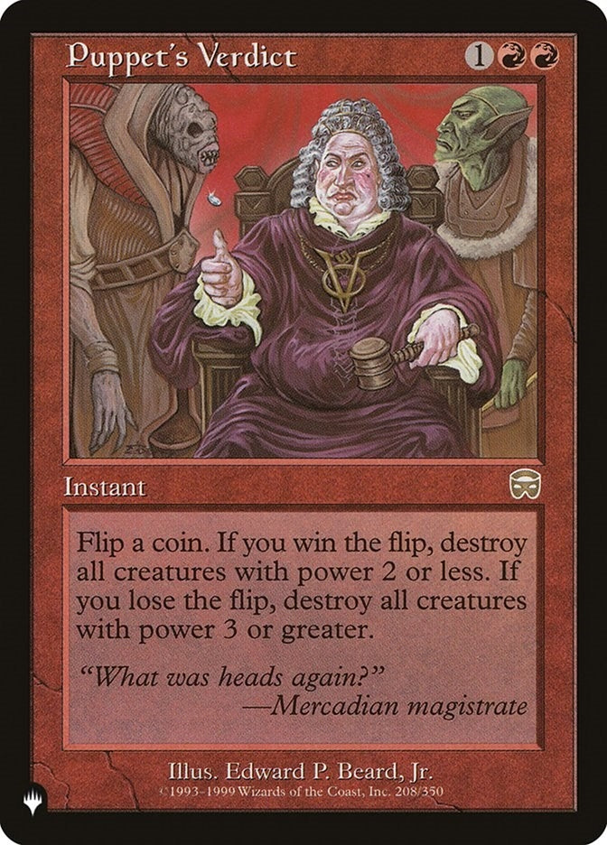 Image for Puppet's Verdict (The List Reprints) (208/350) - Magic: The Gathering
