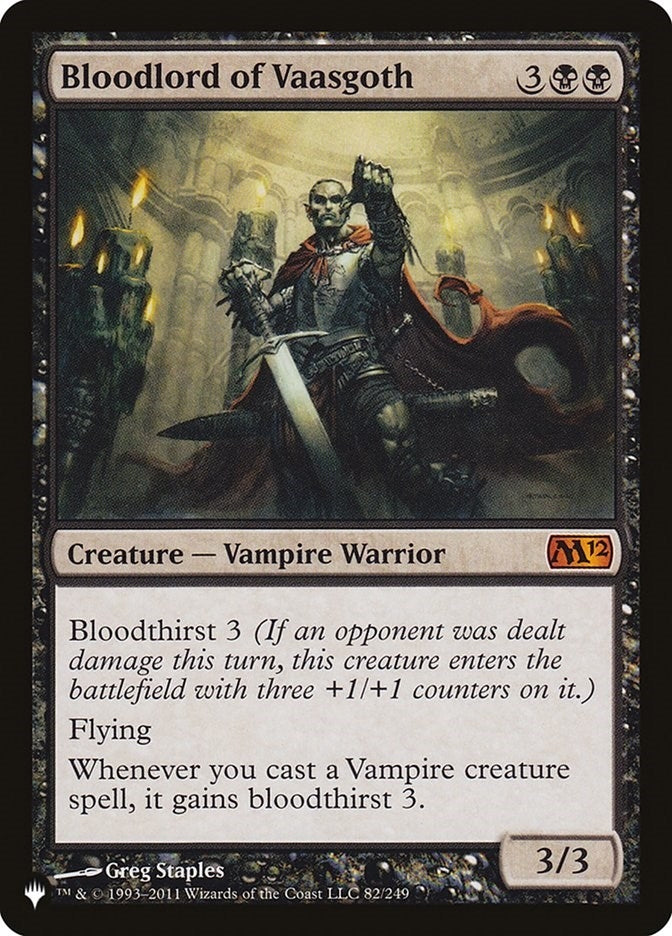 Image for Bloodlord of Vaasgoth (The List Reprints) (82/249) - Magic: The Gathering