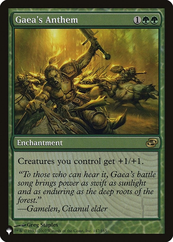 Image for Gaea's Anthem (PLC) (The List Reprints) (147/165) - Magic: The Gathering