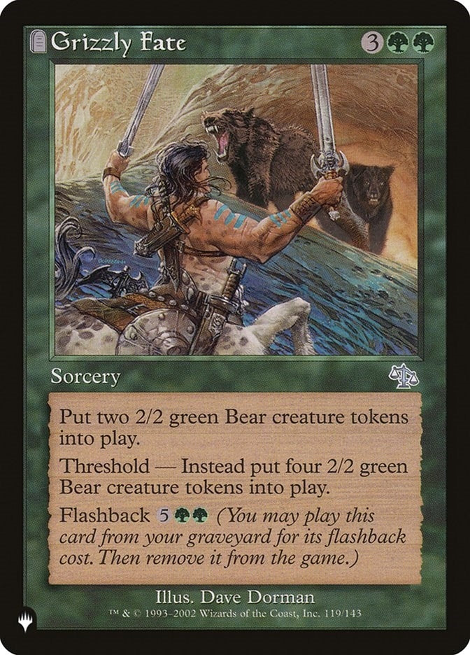 Image for Grizzly Fate (The List Reprints) (119/143) - Magic: The Gathering