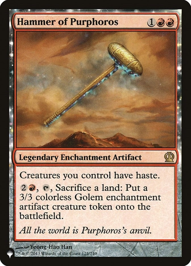Image for Hammer of Purphoros (The List Reprints) (124/249) - Magic: The Gathering
