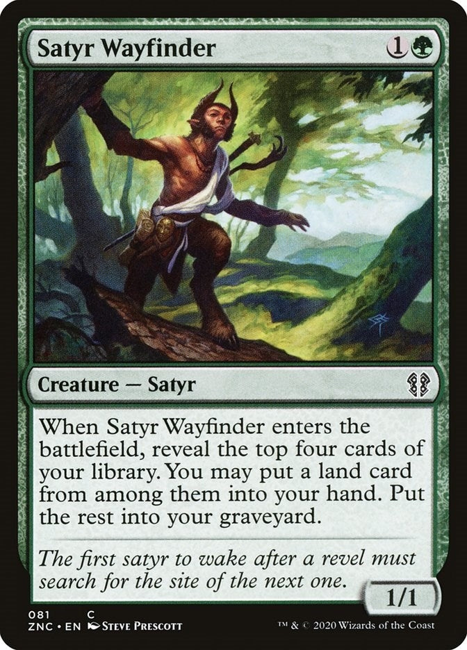 Image for Satyr Wayfinder (Commander: Zendikar Rising) (81) - Magic: The Gathering