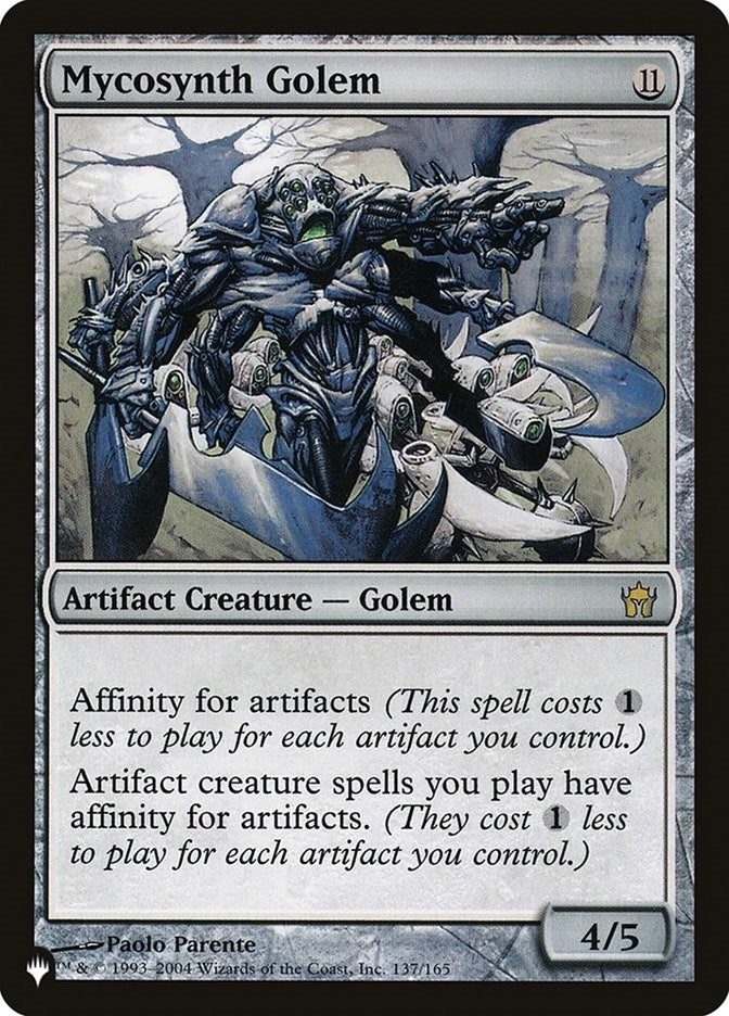 Image for Mycosynth Golem (The List Reprints) (137/165) - Magic: The Gathering