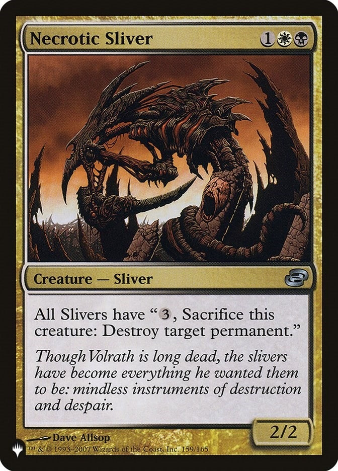 Image for Necrotic Sliver (The List Reprints) (159/165) - Magic: The Gathering