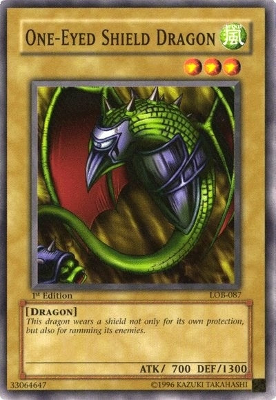 Image for One-Eyed Shield Dragon (The Legend of Blue Eyes White Dragon) (LOB-087) - YuGiOh