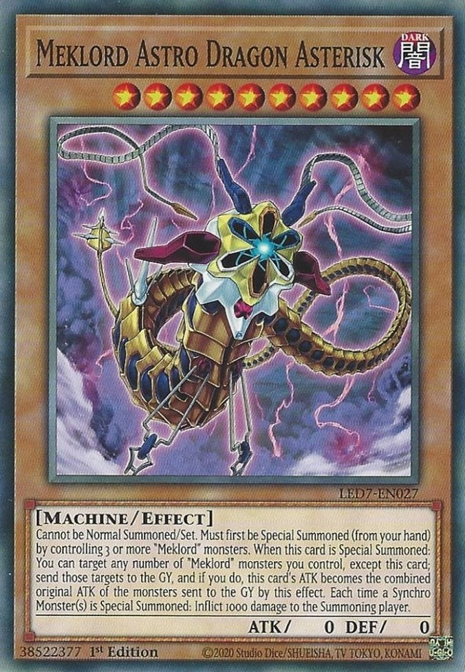 Image for Meklord Astro Dragon Asterisk (Legendary Duelists: Rage of Ra) (LED7-EN027) - YuGiOh