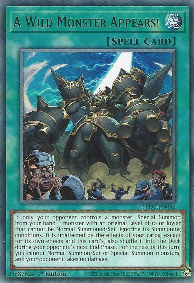 Image for A Wild Monster Appears! (Legendary Duelists: Rage of Ra) (LED7-EN052) - YuGiOh