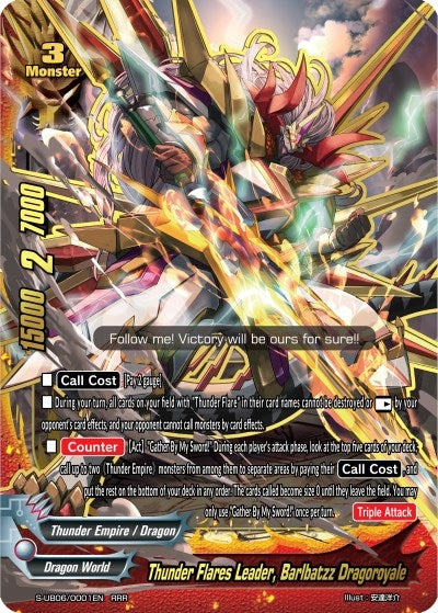 Image for Thunder Flares Leader, Barlbatzz Dragoroyale (Buddy Again Vol.3 ~Beyond the Ages~) (S-UB06/0001EN) - Future Card BuddyFight