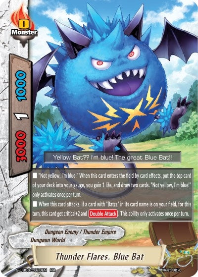 Image for Thunder Flares, Blue Bat (Buddy Again Vol.3 ~Beyond the Ages~) (S-UB06/0010EN) - Future Card BuddyFight