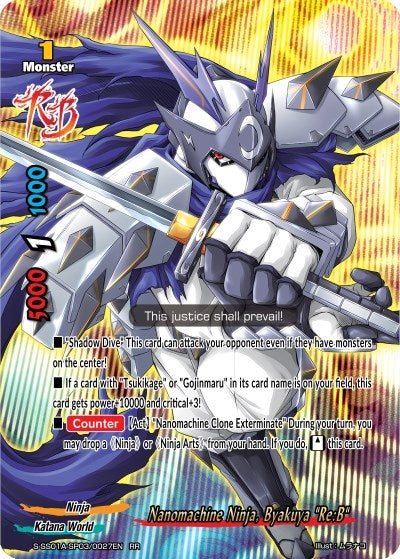 Image for Nanomachine Ninja, Byakuya "Re:B" (Buddy Ragnarok) (S-SS01A-SP03/0027EN) - Future Card BuddyFight