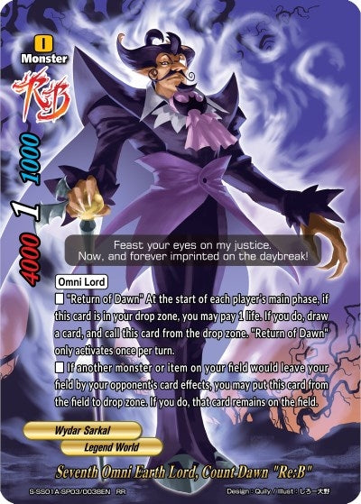 Image for Seventh Omni Earth Lord, Count Dawn "Re:B" (Buddy Ragnarok) (S-SS01A-SP03/0038EN) - Future Card BuddyFight