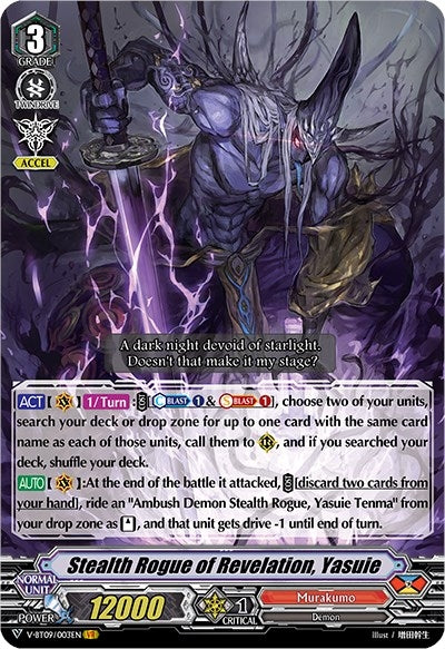 Image for Stealth Rogue of Revelation, Yasuie (V-BT09: Butterfly d'Moonlight) (V-BT09/003EN) - Cardfight Vanguard