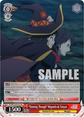 Image for "Running Through" Megumin & Yunyun (Bushiroad Event Cards) (BSL2020-WS01 PR) - Weiss Schwarz