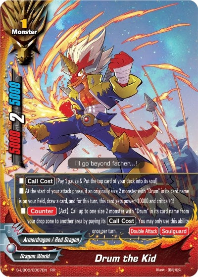 Image for Drum the Kid (Buddy Again Vol.3 ~Beyond the Ages~) (S-UB06/0007EN) - Future Card BuddyFight