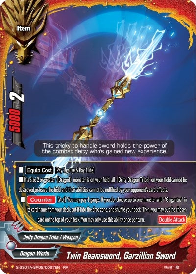 Image for Twin Beamsword, Garzillion Sword (Buddy Ragnarok) (S-SS01A-SP02/0027EN) - Future Card BuddyFight