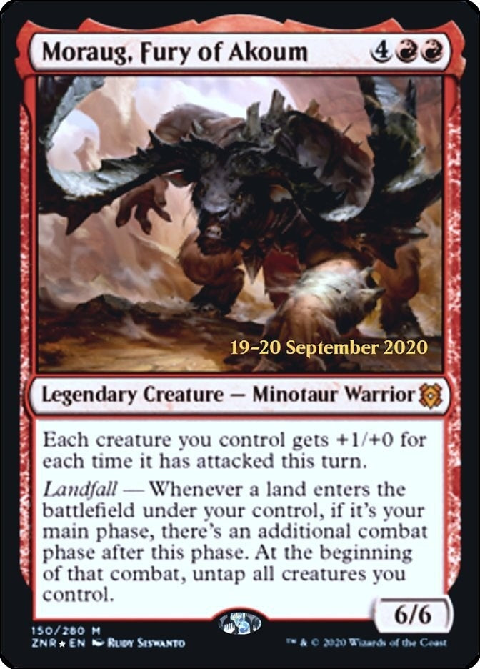 Image for Moraug, Fury of Akoum (Prerelease Cards) (150) - Magic: The Gathering