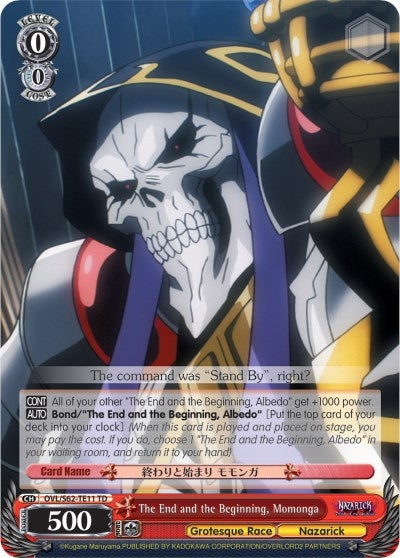 Image for The End and the Beginning, Momonga (Nazarick: Tomb of the Undead) (OVL/S62-TE11 TD) - Weiss Schwarz