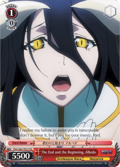 Image for The End and the Beginning, Albedo (Nazarick: Tomb of the Undead) (OVL/S62-TE15 TD) - Weiss Schwarz